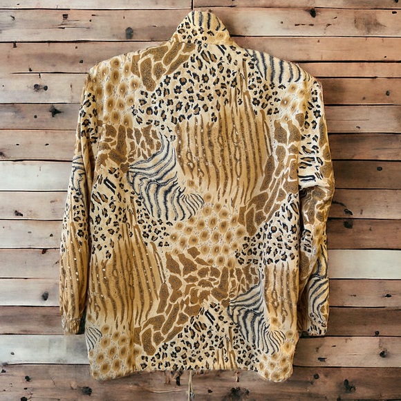 3/$15 Jackets Galore Animal Print Zip Up Jacket - Picture 2 of 7